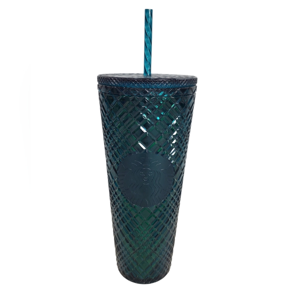 Starbucks Tumbler 2021 Green Holiday Seasonal Jeweled Goth Grunge Mermaidcore